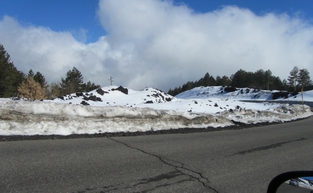 Ätna mit Schnee