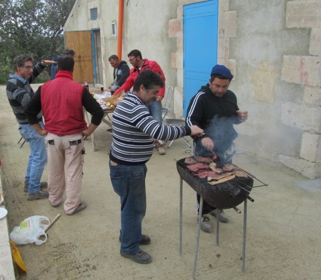 grigliata con i operai